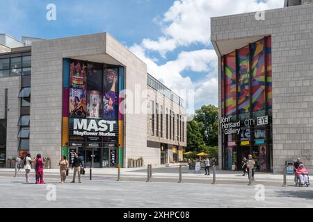 Mast Mayflower Studios, un centro culturale, e John Hansard Gallery, una galleria d'arte nella città di Southampton, Hampshire, Inghilterra, Regno Unito, Foto Stock