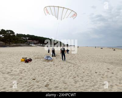 Francia, Gironde, Bassin d'Arcachon, il SeaKite è il risultato della trasformazione dell'Hydraplaneur, il catamarano record di velocità creato dal nav Foto Stock