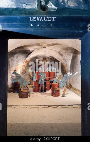 Francia, Alto Reno, Neuf Brisach, Museo di Arte Urbana e di Arte di strada (MAUSA) ospitato in un ex casemato della cittadella di Vauban, dichiarata Patrimonio dell'Umanità Foto Stock