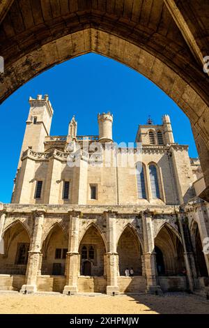 Francia, Herault, Beziers, cattedrale romanica di Saint-Nazaire Foto Stock