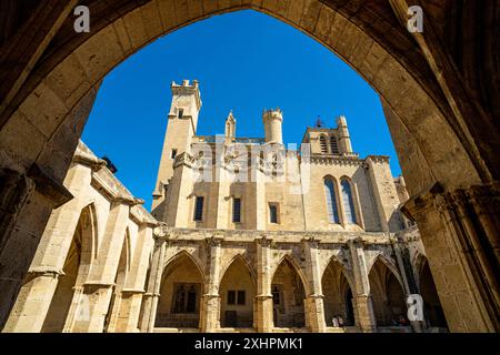 Francia, Herault, Beziers, cattedrale romanica di Saint-Nazaire Foto Stock