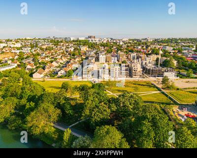 Francia, Senna Saint Denis, Gournay sur Marne (vista aerea) Foto Stock