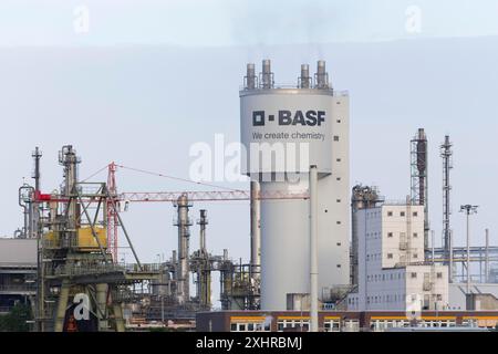 BASF, Lugwigshafen am Rhein, zona industriale, Mannheim, Baden-Wuerttemberg, Germania Foto Stock