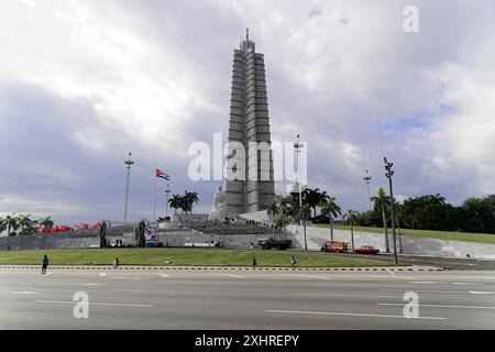 Monumento, Memorial Jose Marti, Plaza de la Revolucion, Centro de l'Avana, Habana Nueva Vedado, Cuba, grandi Antille, Caraibi, America centrale Foto Stock