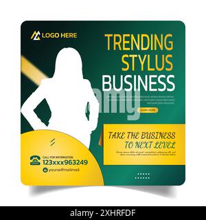 Modelli artistici di lusso per i social media post-design Illustrazione Vettoriale