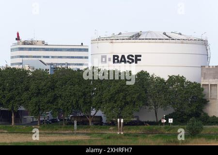 BASF, Lugwigshafen am Rhein, zona industriale, Mannheim, Baden-Wuerttemberg, Germania Foto Stock