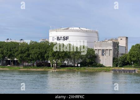 BASF, Lugwigshafen am Rhein, zona industriale, Mannheim, Baden-Wuerttemberg, Germania Foto Stock