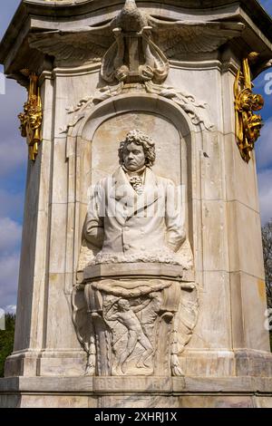 Beethoven, Haydn, Monumento di Mozart nel Grosser Tiergarten, Berlino, Germania Foto Stock