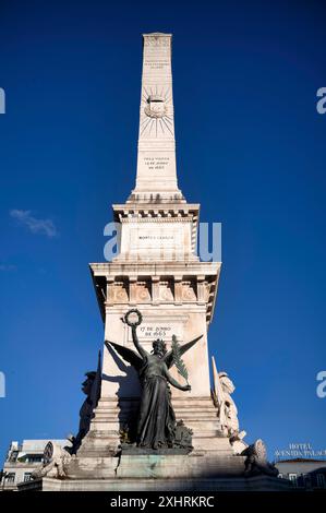 Monumento alla Guerra della Restaurazione, Monumento aos Restauradores, Praca dos Restauradores, Lisbona, Portogallo Foto Stock