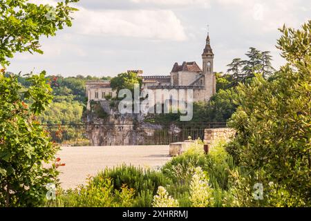 Cittadella del villaggio di Rocamadour, una famosa destinazione di viaggio in Francia Foto Stock