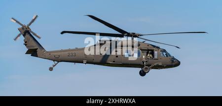 UH-60M Black Hawk al CIAV Air Show 2024 a Varazdin, Croazia Foto Stock