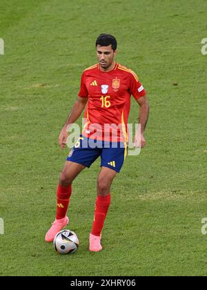 BERLINO - Rodri di Spagna durante la finale di UEFA EURO 2024 tra Spagna e Inghilterra all'Olympiastadion il 14 luglio 2024 a Berlino, Germania. ANP | Hollandse Hoogte | GERRIT VAN COLOGNE Foto Stock