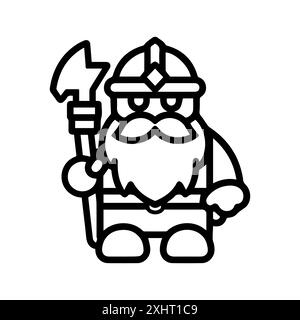 icona nana o simbolo di linea moderna. Grafica a linee vettoriali e design a icone con un contorno audace. Bianco e nero simbolo minimalista Pixel Perfect bianco isolato Illustrazione Vettoriale