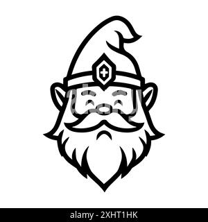 icona nana o simbolo di linea moderna. Grafica a linee vettoriali e design a icone con un contorno audace. Bianco e nero simbolo minimalista Pixel Perfect bianco isolato Illustrazione Vettoriale