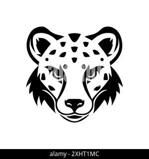 Icona di iena o simbolo di linea moderna. Grafica a linee vettoriali e design a icone con un contorno audace. Bianco e nero simbolo minimalista Pixel Perfect bianco isolato Illustrazione Vettoriale