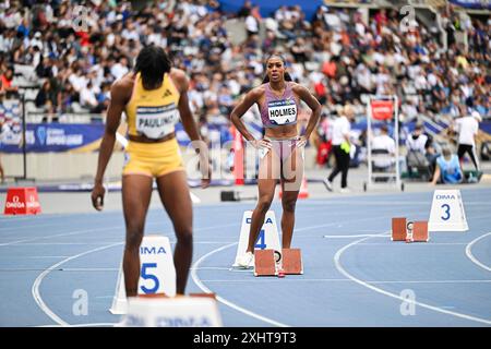 Parigi, Francia. 7 luglio 2024. Alexis Holmes durante l'evento di atletica leggera Meeting de Paris Wanda Diamond League 2024 il 7 luglio 2024 allo stadio Charlety di Parigi, in Francia. Credito: DPPI Media/Alamy Live News Foto Stock