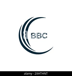 Logo BBC. DESIGN B B C. Lettera bianca della BBC. Logo BBC, B B C lettera. Logo lettera B B C in ORO, LOGO GOLDEN, TRE, stile. set di logo letter Illustrazione Vettoriale