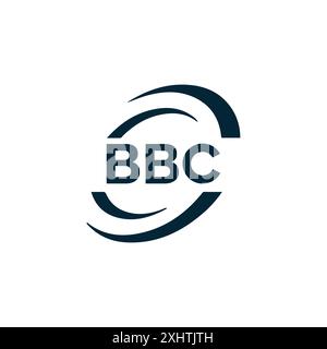 Logo BBC. DESIGN B B C. Lettera bianca della BBC. Logo BBC, B B C lettera. Logo lettera B B C in ORO, LOGO GOLDEN, TRE, stile. set di logo letter Illustrazione Vettoriale