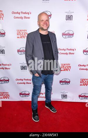 Hollywood, Stati Uniti. 15 luglio 2024. Il produttore Jason Glance partecipa al Get Loud Presents Cheeky Peakey's Comedy Show all'Hotel Ziggy, Los Angeles, CALIFORNIA, 15 luglio 2024 Credit: Eugene Powers/Alamy Live News Foto Stock