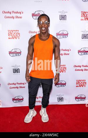 Hollywood, Stati Uniti. 15 luglio 2024. L'attore Shaka Smith partecipa al Get Loud Presents Cheeky Peakey's Comedy Show all'Hotel Ziggy, Los Angeles, CA, 15 luglio 2024 Credit: Eugene Powers/Alamy Live News Foto Stock