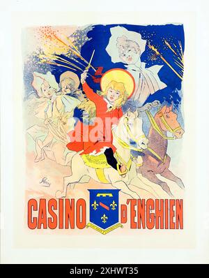 CHÉRET Jules (1836-1932) - Casino d'Enghien - Stampa Belle Epoque francese Foto Stock