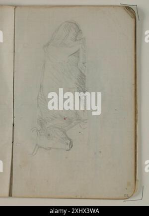 Un disegno di Niels Larsen Stevns che mostra schizzi di mucche, creato tra il 1864 e il 1941. Foto Stock