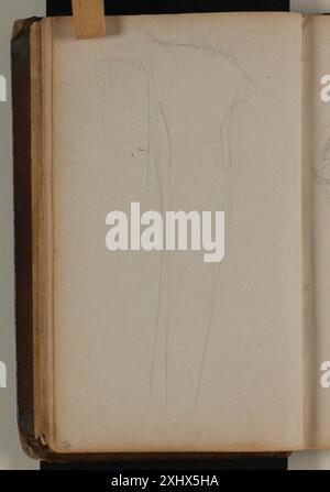 Disegno di Niels Larsen Stevns che mostra la testa di un elefante, compresi tronco, orecchie e caratteristiche anatomiche. Foto Stock