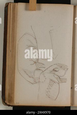 Disegno di Niels Larsen Stevns che mostra studi sui cinghiali, raffiguranti la loro anatomia, postura e muscolatura. Foto Stock