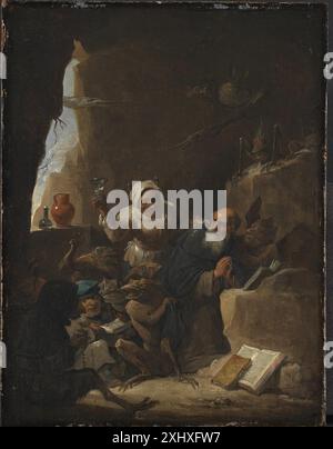 Le tentazioni di Sant'Antonio Teniers II, David 1610 - 1690 Painting Museets forøgelser med flamske malerier fra det 17de aarcentde, Karl Madsen, p. 71, 15133, 1925. Dipinti fiamminghi: 1600 - 1800, Olaf Koester, pp. 251-3, afb. p. 381 fig. 161, 2000-589, 2000. Catalogo di dipinti, J. W. Goodison, vol. I: Pag. 129 al n. 250, 33304, 1960-1967. Die alte Gemäldegaleri in Kopenhagen, Hans Vollmer, p. 560 le tentazioni di Sant'Antonio Foto Stock