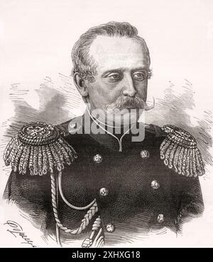 Conte Pyotr Andreyevich Shuvalov, 1827 - 1889. Influente statista russo e consigliere dello zar Alessandro II da Russes et Turcs: La Guerre D'Orient, pubblicato nel 1878. Foto Stock