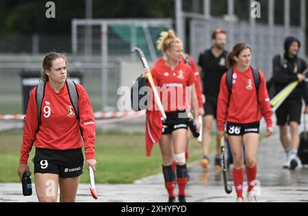 Wilrijk, Belgio. 16 luglio 2024. Emily White del Belgio, nella foto, durante una giornata mediatica organizzata dalle squadre nazionali di hockey in preparazione dei prossimi Giochi Olimpici, martedì 16 luglio 2024 a Wilrijk. La squadra femminile belga, le Panthers rosse e i leoni rossi maschili, gareggeranno ai Giochi olimpici di Parigi del 2024. BELGA FOTO JOHN THYS credito: Belga News Agency/Alamy Live News Foto Stock