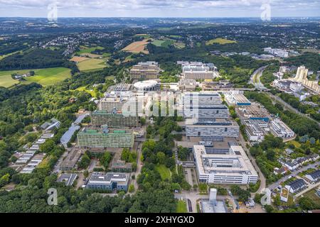 Luftbild, RUB Ruhr-Universität Bochum Gesamtansicht, Fernsicht, Querenburg, Bochum, Ruhrgebiet, Nordrhein-Westfalen, Deutschland ACHTUNGxMINDESTHONORARx60xEURO *** Vista aerea, RUB Ruhr University Bochum General view, Distant view, Querenburg, Bochum, Ruhr area, Renania settentrionale-Vestfalia, Germania ATTENTIONxMINDESTHONORARx60xEURO Foto Stock