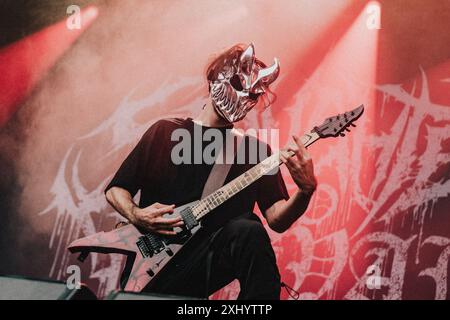 Copenaghen, Danimarca. 21 giugno 2024. La band deathcore russo-britannica Slaughter to prevail perfermerà un concerto dal vivo durante il festival heavy metal danese Copenhell 2024 a Copenaghen. Foto Stock