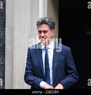 Downing Street, Londra, Regno Unito. 16 luglio 2024. Ministri del governo alla riunione del Gabinetto. Ed Miliband MP, Segretario di Stato per la sicurezza energetica e Net Zero. Crediti: Malcolm Park/Alamy Live News Foto Stock