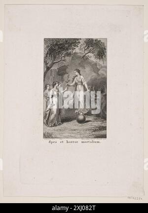 Hope and Horror Haas, meno 1752 - 1833, Schnorr von Carolsfeld, Hans Veit Friedrich 1764 - 1841 incisione in rame, Print Spes et horror mortalium Foto Stock