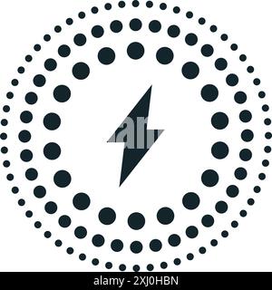 Icona di carica induttiva: Un'illustrazione vettoriale in monocromia, raffigurata interamente riempita. Illustrazione Vettoriale