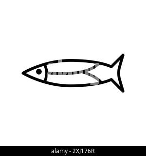 BAT Ray Fish Icon logo lineare Set di marchi in bianco e nero per il Web Illustrazione Vettoriale