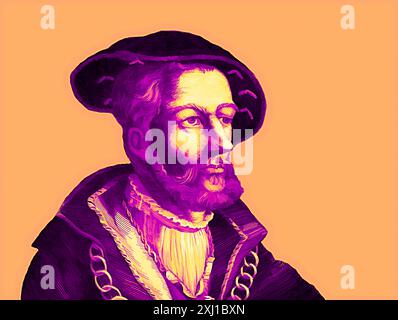 Jan van Leiden, o Jan Beuckelszoon oder Beukelszoon , 1509 – 1536, Anabattista re di Münster , editato digitalmente Foto Stock