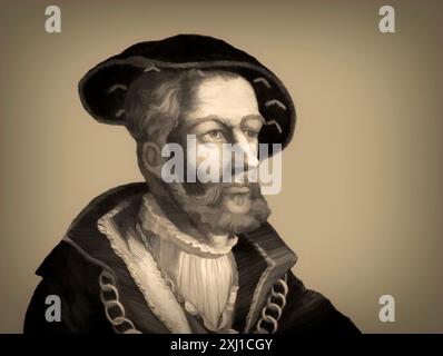 Jan van Leiden, o Jan Beuckelszoon oder Beukelszoon , 1509 – 1536, Anabattista re di Münster , editato digitalmente Foto Stock