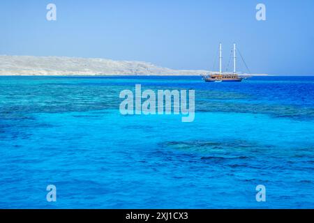 Gita per immersioni e snorkeling a Eygpt, Mar Rosso, Mahmya e Paradise Island Foto Stock