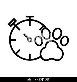 Icona della competizione per cani collezione di marchi con logo lineare in bianco e nero per il Web Illustrazione Vettoriale