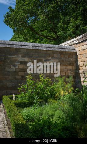 L'orto di Monk a Grace Mount Priory, North Yorkshire, Regno Unito Foto Stock