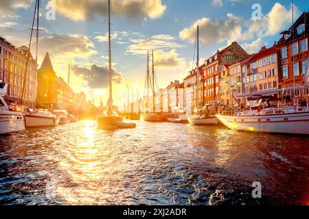 Città vecchia di Copenaghen, Danimarca Foto Stock