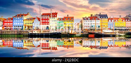 Città vecchia di Copenaghen, Danimarca Foto Stock
