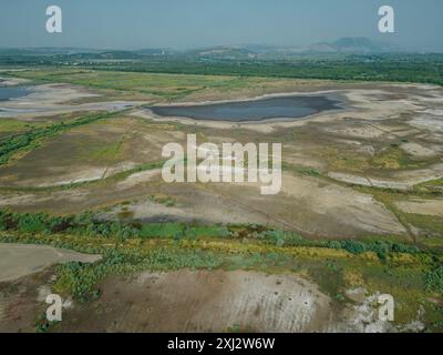 Montenegro - Vista aerea in una parte del Parco naturale Solana Ulcinj. Foto di alta qualità Foto Stock