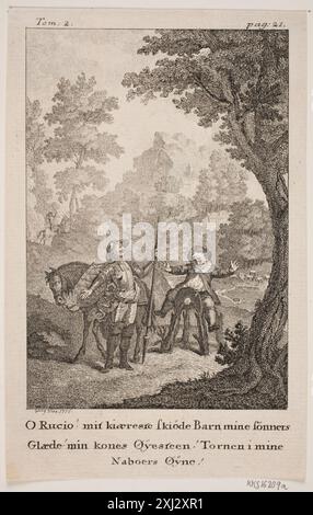 Illustrazione til Don Chisciotte Haas, Georg 1751 - 1817, Chodowiecki, Daniel Nikolaus 1726 - 1801 incisione, Stampa illustrazione til Don Chisciotte Foto Stock