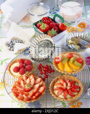 Crostatine di frutta Foto Stock