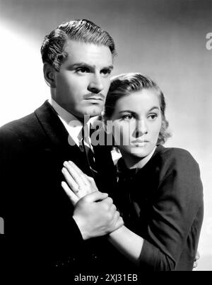 Rebecca, Alfred Hitchcock. Laurence Olivier (1907-1989) e Joan Fontaine (1917-2013), stelle di Rebecca di Alfred Hitchcock, 1940 Foto Stock