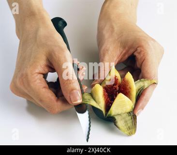 Il taglio della figura a forma di fiore Foto Stock