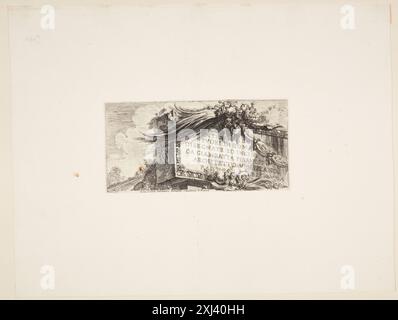 Antichità romane fuori Roma disegnate e incise da Giambat[is]ta Piranesi, architetto veneziano Piranesi, Giovanni Battista 1720 - 1778, Piranesi, Francesco 1754 - 1810 incisione, Stampa Giovanni Battista Piranesi, Henri Focillon, nr. 57 II, 40762, 1967. Giovanni Battista Piranesi: Le incisioni complete, John Wilton-Ely, nr. 119, 55434, 1994. Giovanni Battista Piranesi: Uno studio critico con un elenco delle sue opere pubblicate e cataloghi dettagliati delle prigioni e delle vedute di Roma, Arthur M. Hind, p. 76, nr. 17, 8013, 1922 antichità romane fuori Roma disegnate e incise da Giambat[is]ta Piranesi, Foto Stock